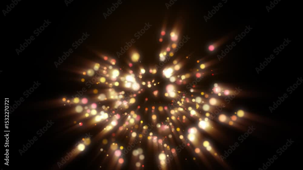 Wall mural abstract fantasy background shiny particles dust rays and energy flow loop