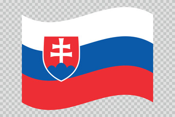 Flag of Slovakia. Slovak national symbol in official colors. Template icon. Vector background.