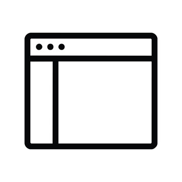IDE Layout Interface Outline Icon Vector