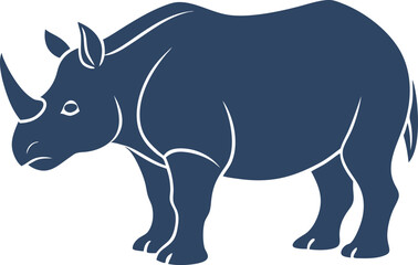 rhino vinyl ready vector illustration