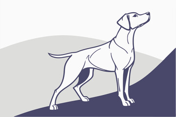 Fototapeta premium Timeless Canine: Minimal Dog Silhouette