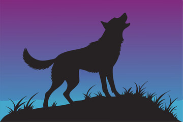 Bold and Loyal: Dog in Silhouette
