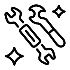 This Pedal wrench icon is suitable for Bycycle, Sport, Healthy Lifestyle, etc