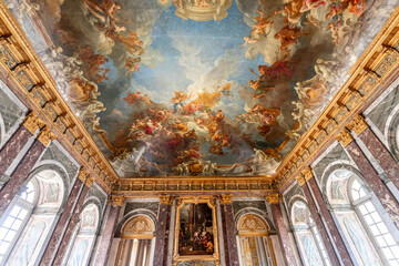 Ceilings decors of the royal apartments, Versailles, France