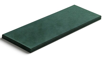 Dark Green Rectangular Textured Surface Material Sample Close Up