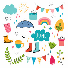 set of autumn banners