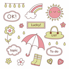 Fototapeta premium set of summer icons