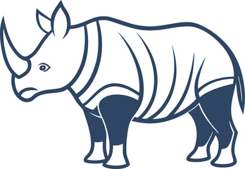 vector illustration of a rhinoceros
