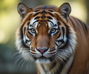 Naklejka premium Tiger animal wildlife close up background 