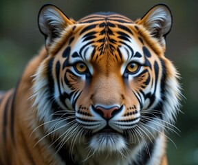 Fototapeta premium Tiger animal wildlife close up background 