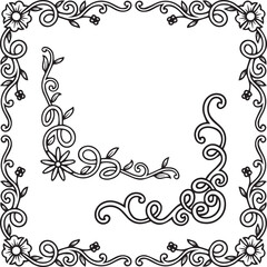 Beautiful flower art and mandala vector design