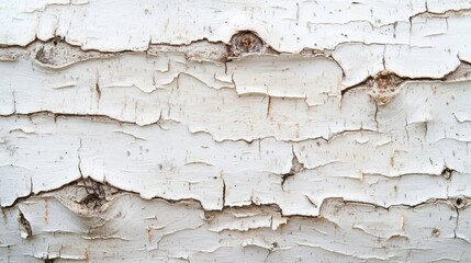 Obraz premium Close-up of a textured surface with peeling paint. the paint is white and has a rough, uneven texture.