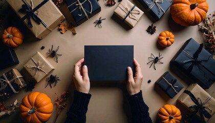 Faceless Hands Assembling Halloween Decor with DIY Spa Supplies