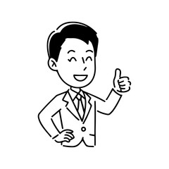 businessman with thumb up
