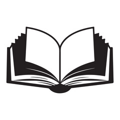 Open Book icon vector isolated on white background