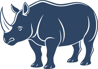 white rhino vector illustration