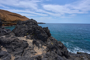 Volcanic shore at Playa Amarilla