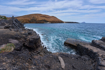 Volcanic shore at Playa Amarilla