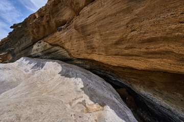 Volcanic cliff at Playa Amarilla