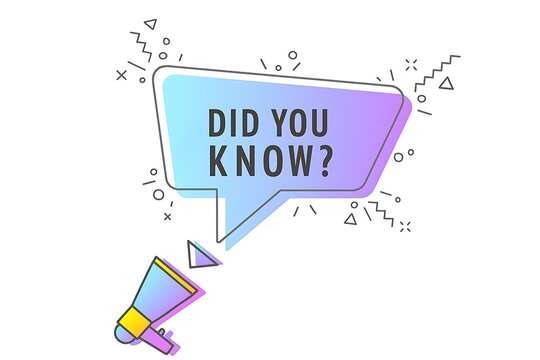 Gradient Did You Know Speech Bubble with Megaphone