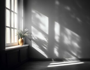 Sunlight Casting Shadows in a Cozy Room