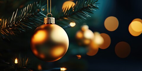 Christmas Ornaments on Tree