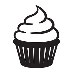 vector illustration of a cupcake