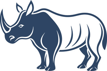 vector illustration of a rhinoceros