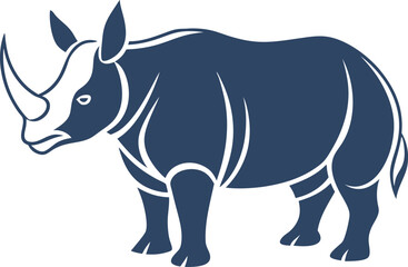 vector illustration of a rhinoceros