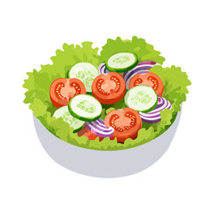 Greek salad bowl 3d render.