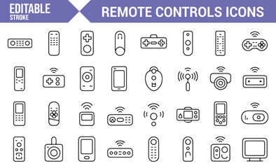 Collection of Remote and Device Icons | Editable Gaming, TV, and Gadget Symbols