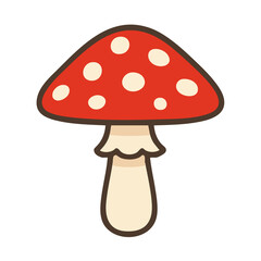 Amanita mushroom vector illustration