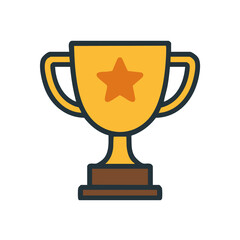 Champion trophy vector illustration