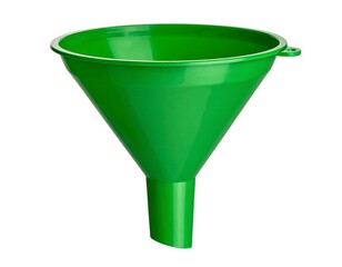 Green plastic funnel