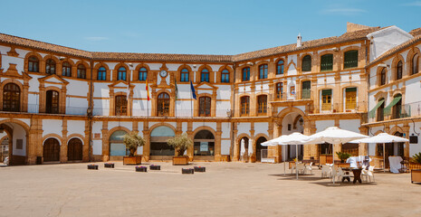 view over Plaza Ochavada square in Archidona, Spain © nito