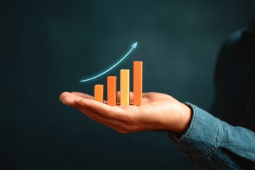 Growth Graph in Hand Showing Business Success