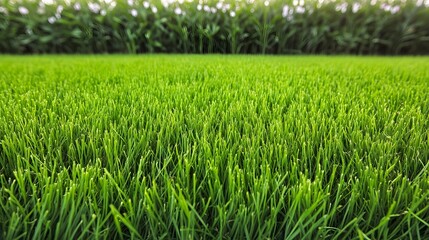 Obraz premium Lush Green Grass Texture Close Up Shot