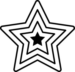 Star  outline vector isolated.
4th Of July Star line art illustration design.
USA Independence Day icon.
 Transparent background. SVG file.