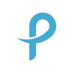Letter P logo icon design template.