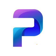 Letter P logo icon design template.