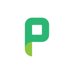 Letter P logo icon design template.