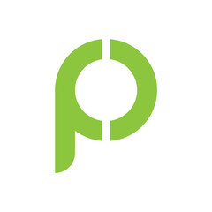 Letter P logo icon design template.