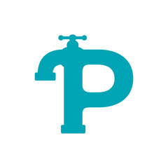 Letter P logo icon design template.