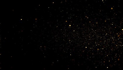 Abstract gold glitter on black