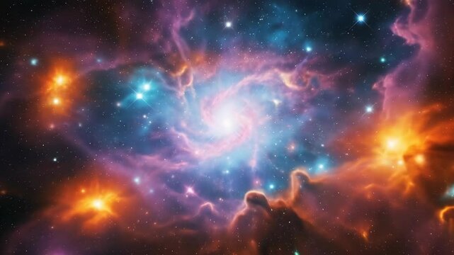 fondo abstracto - video de nebulosa espacial.