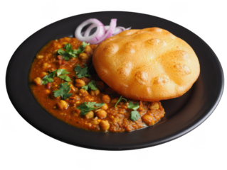 Delicious Chole Bhature A Classic Indian Dish Featuring Spicy Chickpeas and Fried Bread