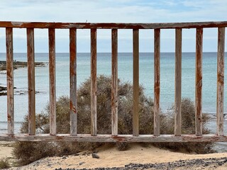 Zaun am Strand