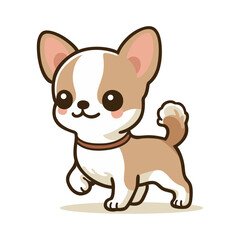 Chihuahua logo vector with a shiny face