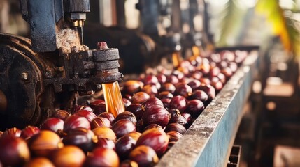 Palm oil extraction process with seeds, pulp, and oil