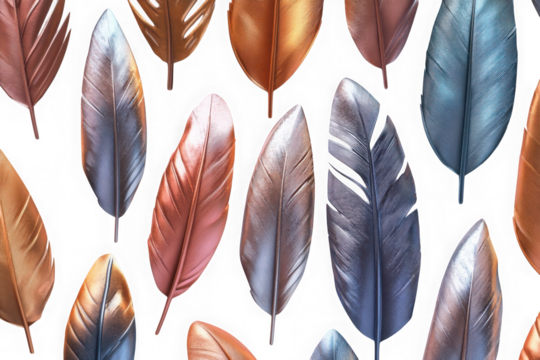 Elegant feathers illustration decorative feathers design artistic feathers pattern feather background colorful feathers isolated feathers isolated on transparent background